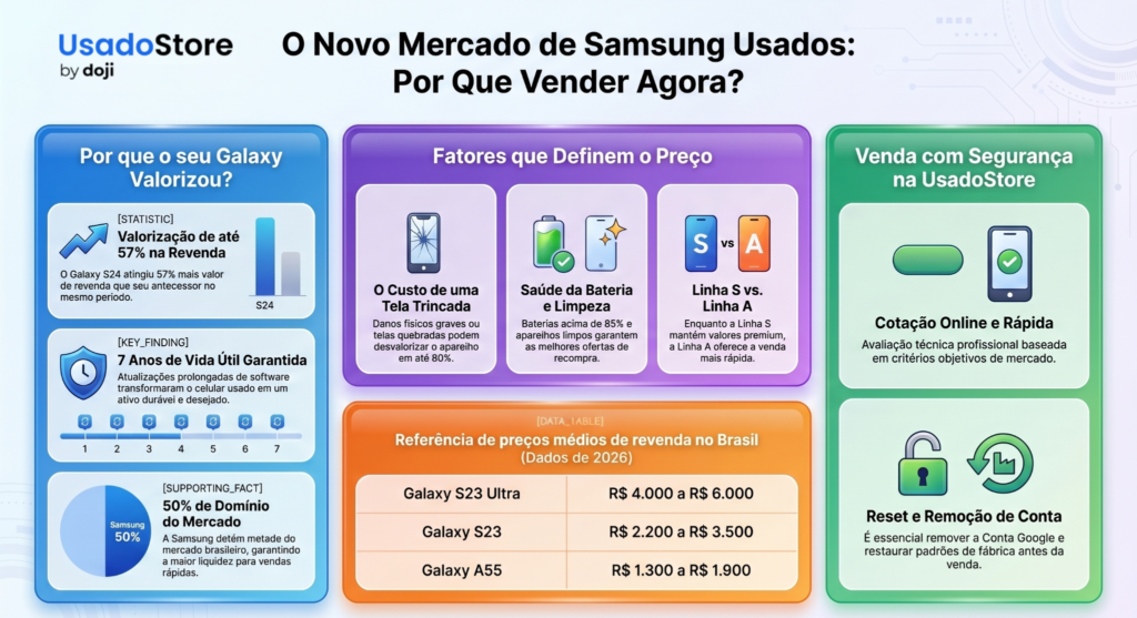 Vale a pena vender celular Samsung usado? Sim! 
